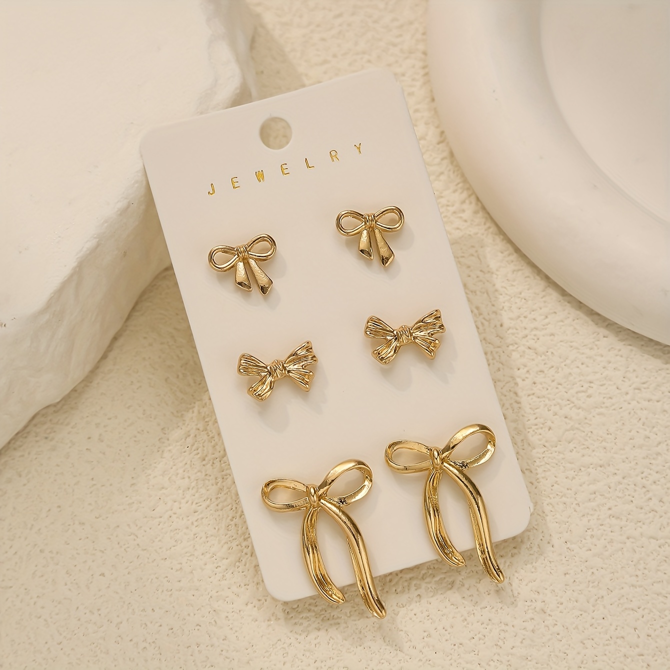6pcs Bow Dangle Earrings Set - Versatile Jewelry for Daily Wear & Events
